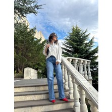 Tasarım Işlemeli Oversize Gömlek