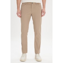 Slim Fit Dar Kesim 5 Cep Armürlü Esnek Pantolon