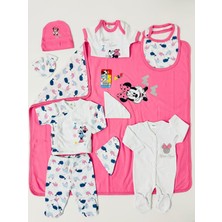 Alp Bebe Minnie Mause   10 Parça Hastane Çıkışı Yeni Doğan Set-Fuşya