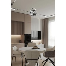 Ey Shop Modern Siyah Imza Model 3 Renk (Beyaz & Sarı & Günışığı) Lüks LED Avize
