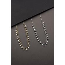 Queen Silver Jewelry 925 Ayar Gümüş Küçükten Büyüğe Sıralı Zirkon Taşlı Kolye