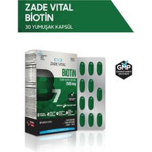 Zade Vital Biotin B7 Isırgan Tohum Yağı 30 Kapsül