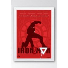Iron Man Çerçeveli Tablo - Demir Adam 2 Marvel Film Posteri Tablo