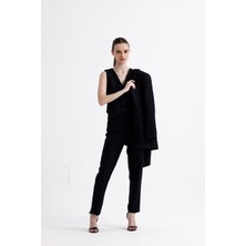 Bayan Üçlü Takım Pantolon Yelek Blazer Ceket