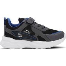 Slazenger KEMBA Erkek Çocuk Sneaker Koşu & Yürüyüş Ayakkabısı Siyah / Koyu Gri