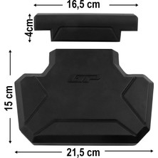 Gp Kompozit Universal 21X20CM Alüminyum Çanta Pedi Siyah
