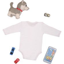 %100 Pamuklu Şaşkın Panda Baskılı Yumuşak Doku Baskılı Zıbın & Body