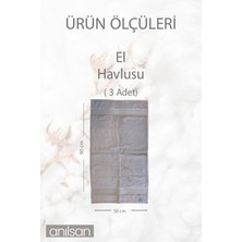 Anılsan 3'lü Kahverengi Süper Soft Bordürlü El Havlusu - 50X90 Cm, 250 Gr, %100 Pamuk, Spa ve Otel Havlusu