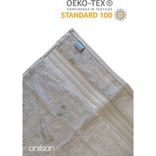 Anılsan 3'lü Kahverengi Süper Soft Bordürlü El Havlusu - 50X90 Cm, 250 Gr, %100 Pamuk, Spa ve Otel Havlusu