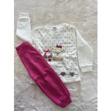 Nurcan Bebe Kalp Baskılı Ayıcıklı Kız Takım