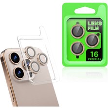 Tekno Grup Apple iPhone 16 Pro Tekno Grup Cl-07 Kamera Lens Koruyucu-Gold