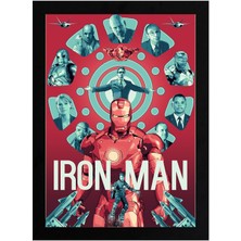 Iron Man Çerçeveli Tablo - Demir Adam Marvel Film Posteri Tablo
