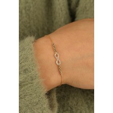 ÇGK KUYUMCULUK Sonsuzluk Dorikalı Altın  Bileklik CGKBLK0292