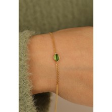 ÇGK KUYUMCULUK Yeşil Opal Taşlı Altın  Bileklik CGKBLK0294