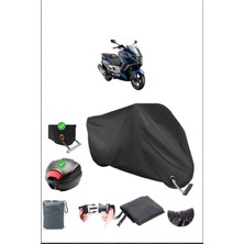 Arora Gt 125 Için Arka Çanta Ve Kilit Uyumlu Siyah Motosiklet Branda, Güvenli