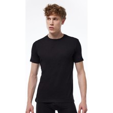 Malabadi Erkek Beyaz Basic Yuvarlak Yaka Ince Modal T-Shirt 084