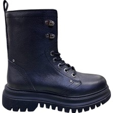 Burç 66337  Deri Su Geçirmez Içi Polarlı Bayan Bot