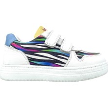 Tirenti Cırtlı Içi ve Dışı  Deri Kız Çocuk Spor Ayakkabı Renkli