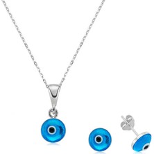 HS Demirci 925 Ayar Gümüş Nazar Set