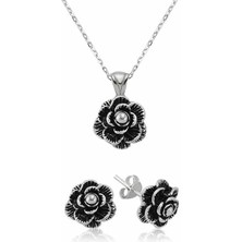 HS Demirci 925 Ayar Gümüş Çiçek Set