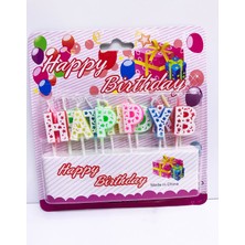 Parti Malzemeleri Happy Birthday Renkli Mum