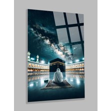 Taulart Kabede Namaz Kılan Adam 4mm Lüks Kırılmaz Temperli Yüksek Çözünürlüklü Cam Tablo
