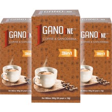 GanoOne 10 Kutu 3in1, Ganoderma Reishi Mantarı Özütlü Kahve Karışımı - (200 Poşet x 21 gr)