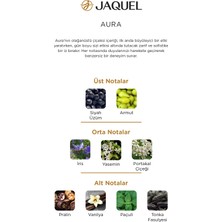 Jaquel Aura Kadın Parfüm 100ml, Çiçeksi, Siyah Üzüm, İris, Yasemin, Portakal Çiçeği, Pralin, Vanilya
