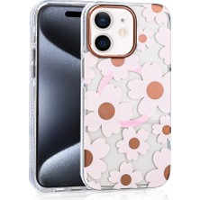 Teleplus Apple iPhone 12 Kılıf Manyetik Şarj Özellikli Papat Desenli Kapak
