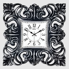 Exculusive Oymalı Kare Duvar Saati