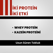 Hellobari Formula Protedual | Whey Protein - Kazein Proteini | Çilek Aromalı | 28 Porsiyon