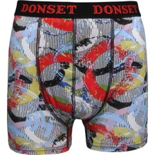 Donset İç Giyim Erkek Desenli Boxer - 6'lı Özel Kutusunda Bohçalık Özel Paket