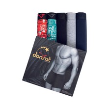 Donset İç Giyim Erkek Desenli Battal Boy Boxer - 5'lı Özel Kutusunda Bohçalık Özel Paket