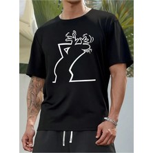Woodroffe Ünisex Bay Meraklı Basklı T-Shirt Yeni Sezon Oversize Salaş
