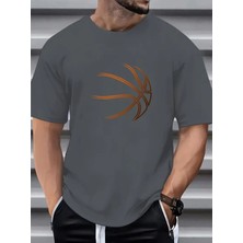 Woodroffe Erkek Basketbol Basklı T-Shirt Yeni Sezon Oversize Salaş