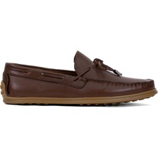 Ayakkabı Fuarı Elit ALF04C Erkek Hakiki Deri Casual Ayakkabı Kahverengi