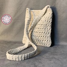 Uretti - Emine 9106 El Örgüsü Minik Çapraz Çanta - Krem
