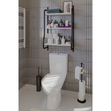 Morpanya Elony Klozet Üstü Düzenleyici Raf Banyo Düzenleyici Raf Klozet Üstü Raf Banyo Raf Dolap