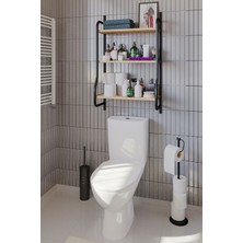 Morpanya Elony Klozet Üstü Düzenleyici Raf Banyo Düzenleyici Raf Klozet Üstü Raf Banyo Raf Dolap