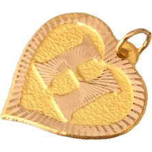 Nezihhan 0.25 Gram 14 Ayar H Harfi Kalp Kolye Ucu