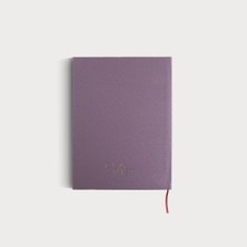 Journal - A5 Leylak Keten Cilt Bezli Çizgisiz Düz Defter