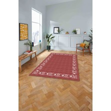 Napoli Home Dijital Baskılı Jüt Motifli Yıkanabilir Yolluk Mutfak Salon Halısı, Jüt-26-Kırmızı,