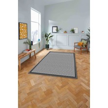 Napoli Home Dijital Baskılı Jüt Hasır Model Yıkanabilir Yolluk Mutfak Salon Halısı, Jüt-22-Gri,