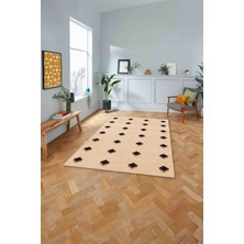 Napoli Home Dijital Baskılı Jüt Motifli Modern Yıkanabilir Yolluk Mutfak Salon Halısı, Jüt-36-Bej,