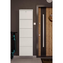 Ceha Kilitli 5'li Metal Ayakkabılık - Beyaz