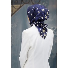 Vissona Twill Ipek Eşarp Lacivert 51776-0033