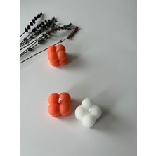 Optimum Mum Bubble Mini Beyaz Mum 3,5x3,5  cm  Dekoratif Hediyelik Söz Nişan Kına Nkah Mumu 10 Adet