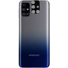 noktaks - Samsung Galaxy M31S - Kamera Lens Koruyucu 3D Kamera Camı - Şeffaf - T17362