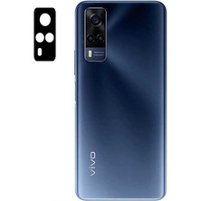 noktaks - Vivo Y53S 4g - Kamera Lens Koruyucu 3D Kamera Camı - Şeffaf - T21292