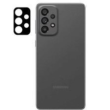 noktaks - Samsung Galaxy A73 - Kamera Lens Koruyucu 3D Kamera Camı - Şeffaf - T21283